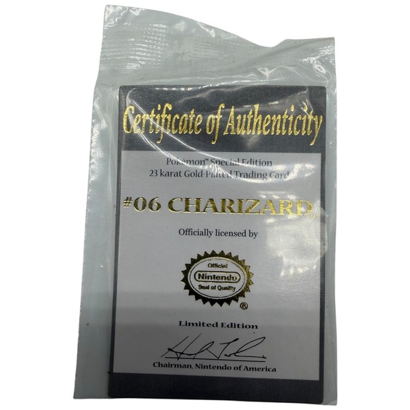 Pokemon Special Edition 23 Karat Gold Plated Charizard Trading Card - Picture 10 of 11